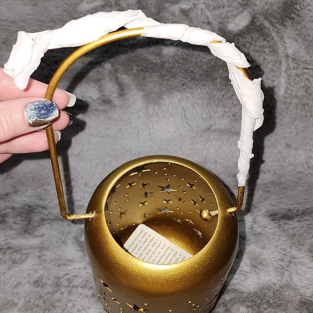 NIB Artisan Direct Milky Way Gold Plated Steel‎ Lantern
